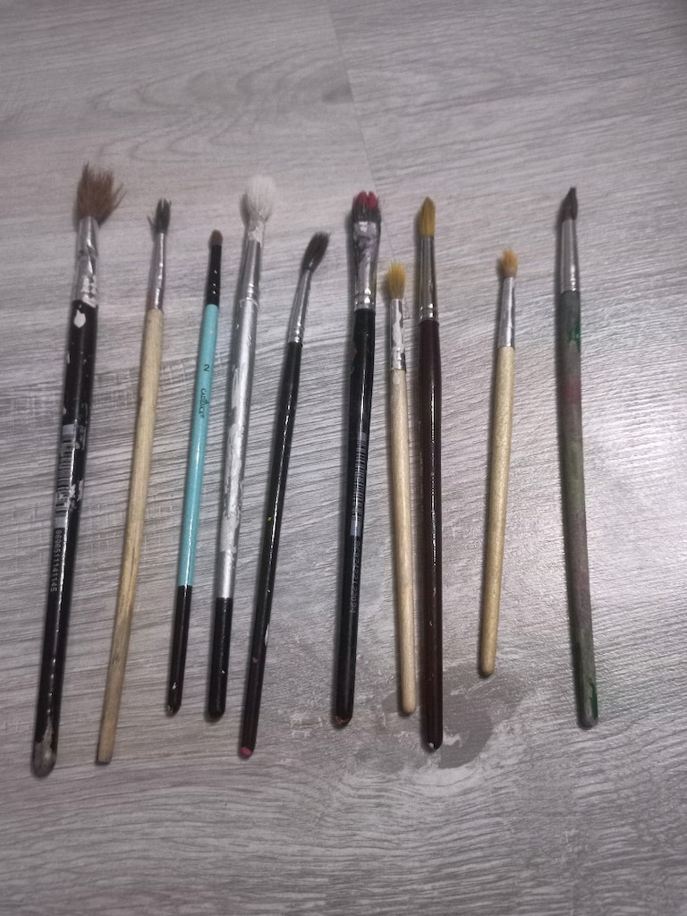 10 tane sulu boya fırçası - 2