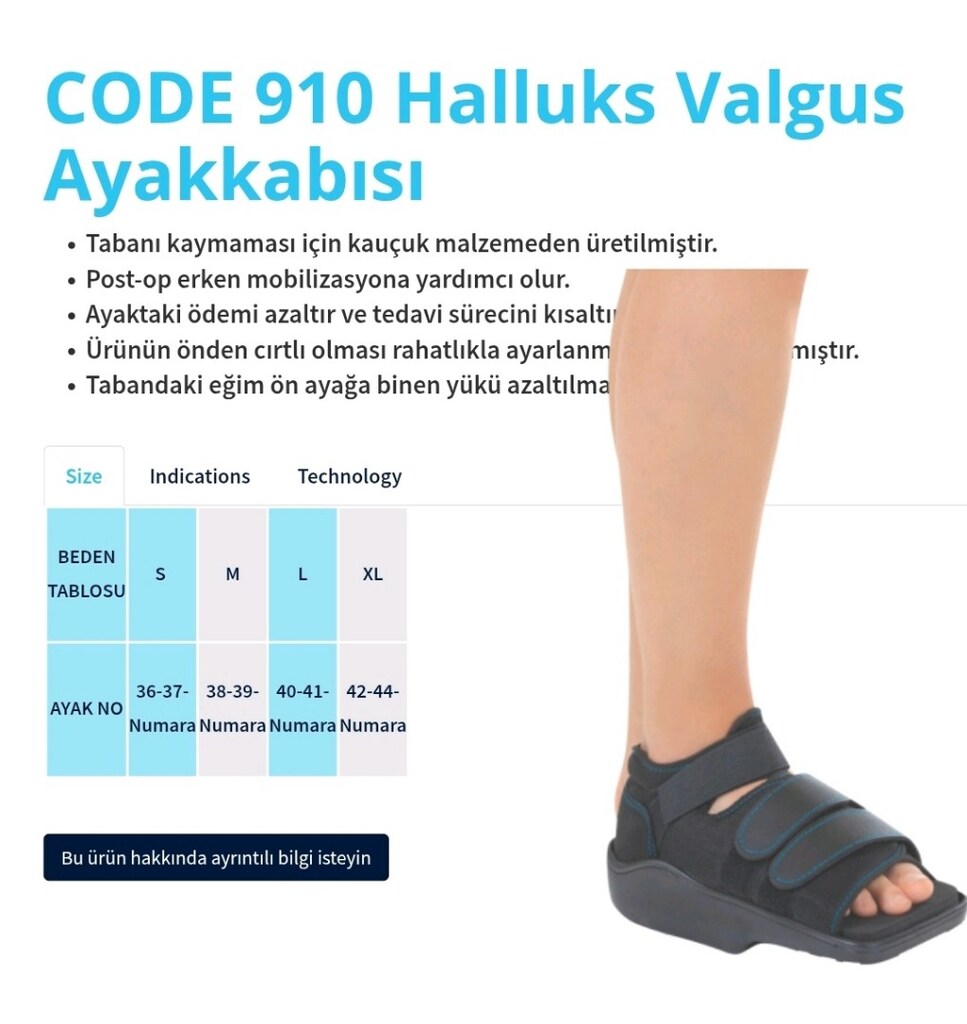 vizor code 910 halluks valgus ayakkabısı
