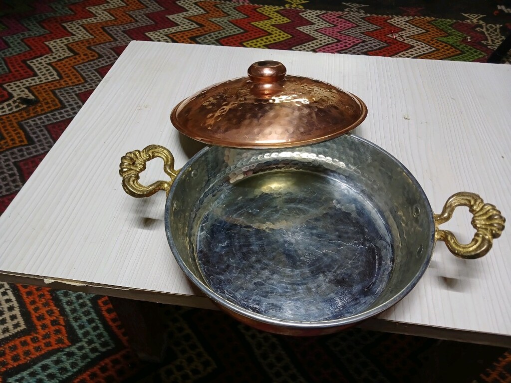 dövme Bakır Kapaklı tava - 2