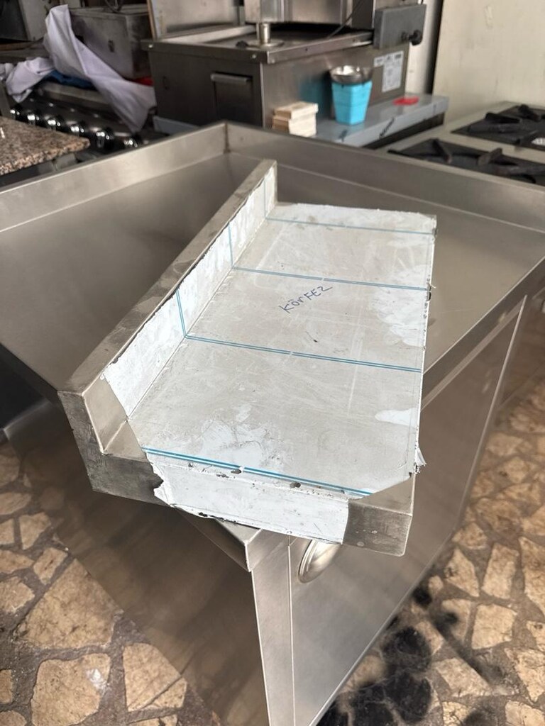 53x25 cm sıfır duvar rafı paslanmaz krom duvar rafı - 2