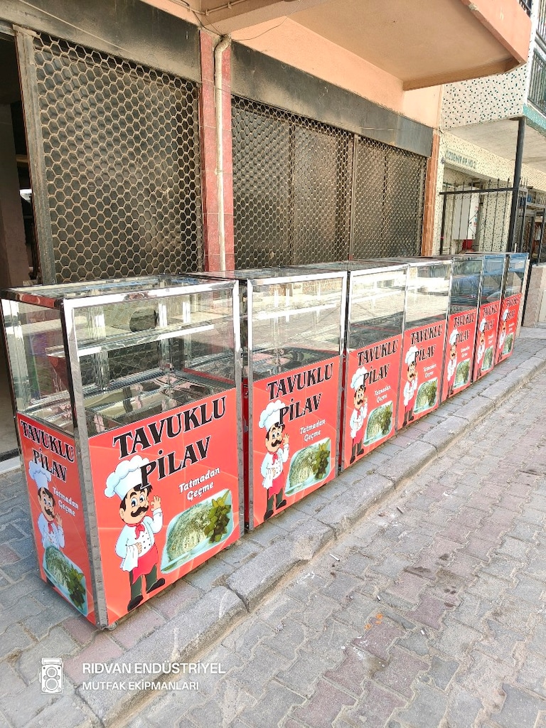 pilav tezgahı seyyar pilav arabası tavuklu nohutlu pilavcı tezgahı - 3
