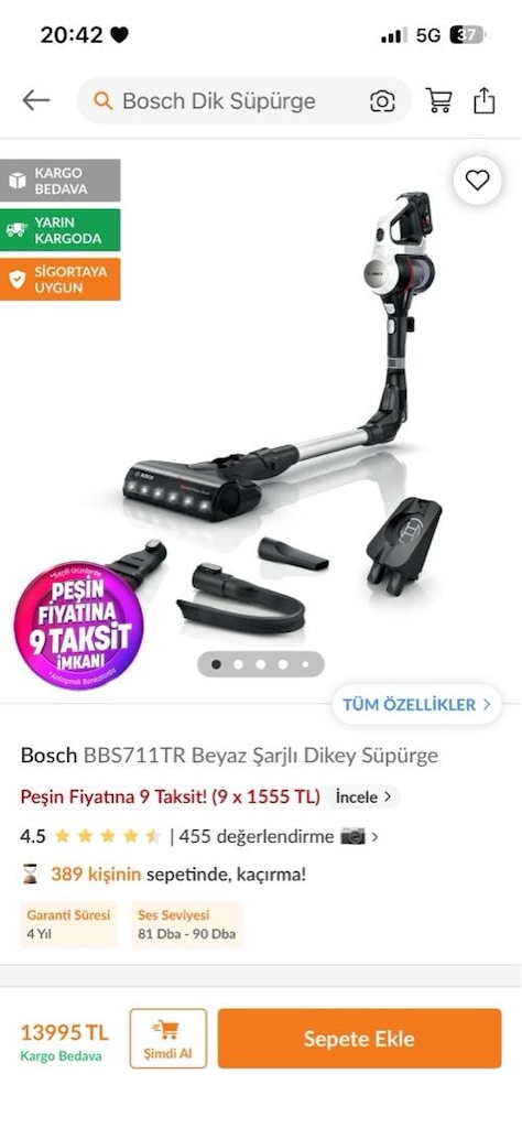 BOSCH DİK SÜPÜRGE - 3