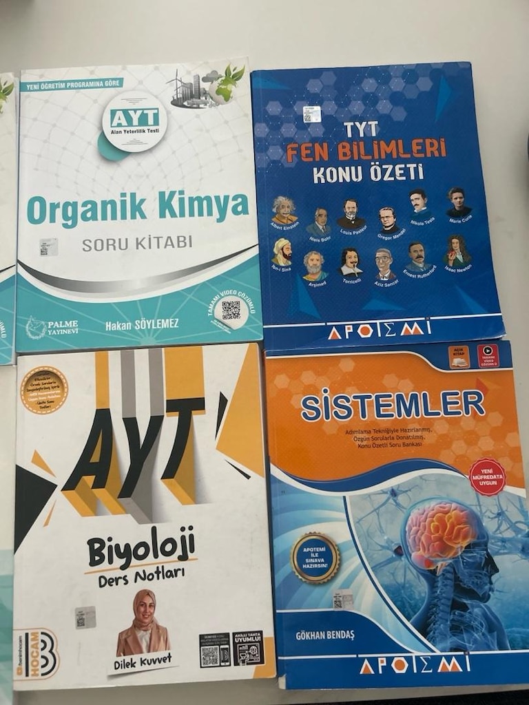 tyt-ayt kimya- biyoloji test kitapları - 3