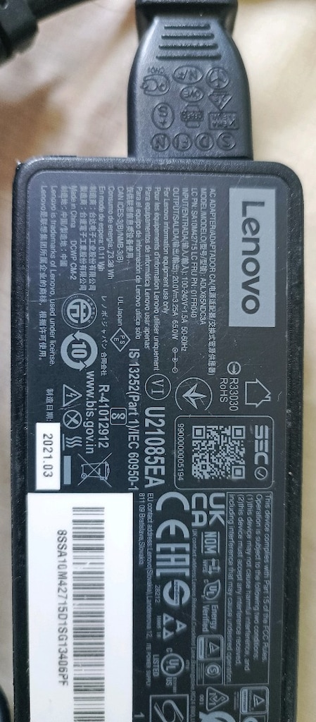 Lenovo Laptop - Orijinal Şarj Adaptörü (65W) - 3