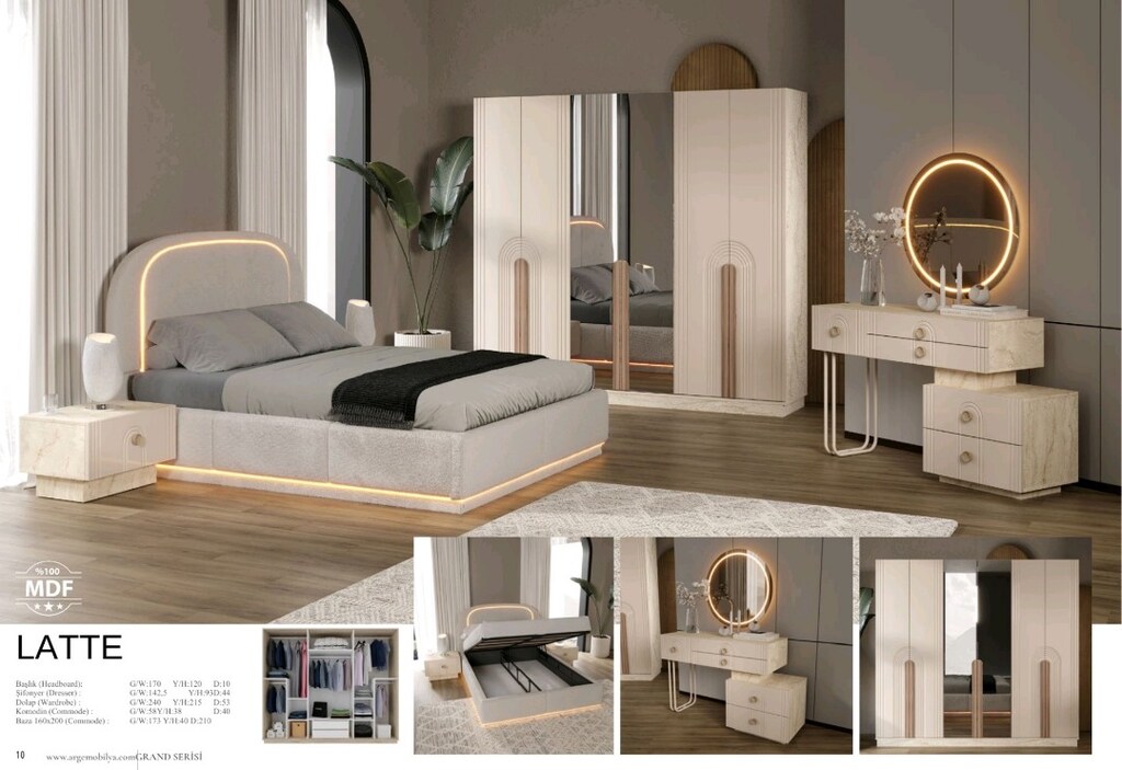Yeni Sezon Yatak Odası Takımı SIFIR MDF KAPIDA ÖDEME - 4