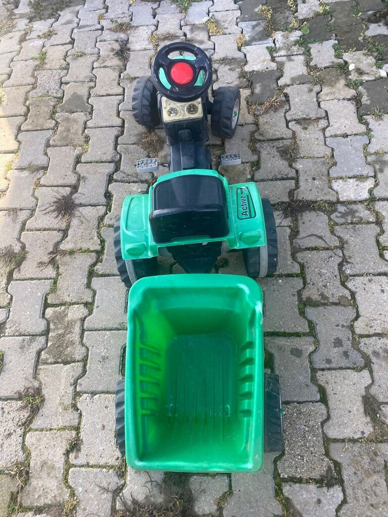 çocuk romörk pedallı traktör - 4