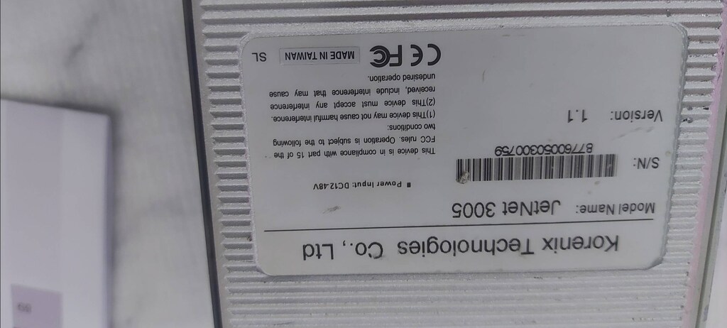 JetNet 3005/3008 5/8 -PORT FAST ETHERNET SWITCH - 3