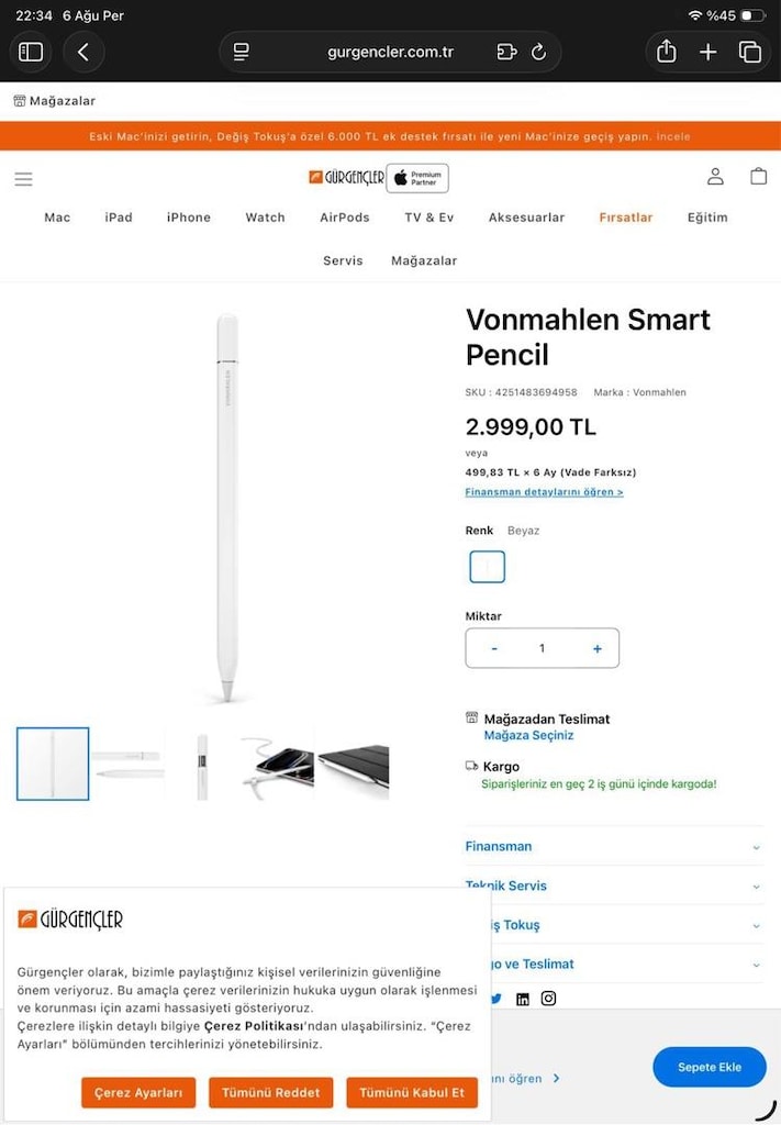 iPad A16 128 GB Wi-Fi 11. nesil Silver – Çok Temiz, Kutulu ve Aksesuar - 6