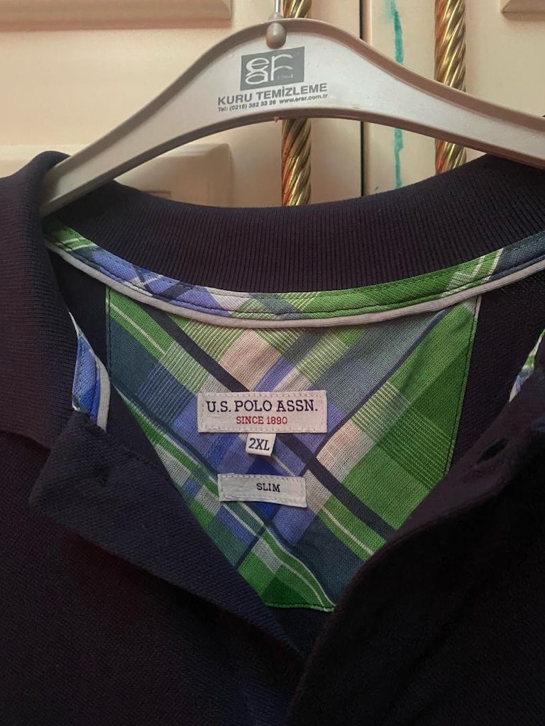 us polo siyah yakalı tişort 2xl sıfır - 2