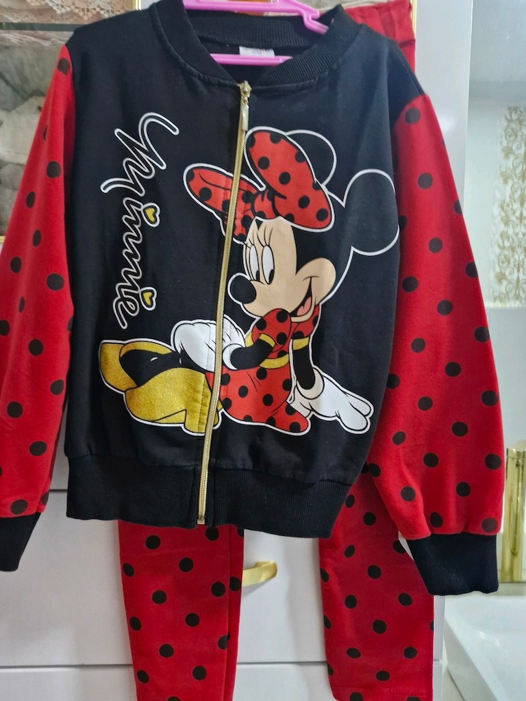 Minnie Mouse 9,10 yaş kız 3lü eşofman takımı - 5