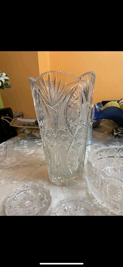 Antika İşçiliği 7 Parça Kesme Kristal Antika Takım - 2