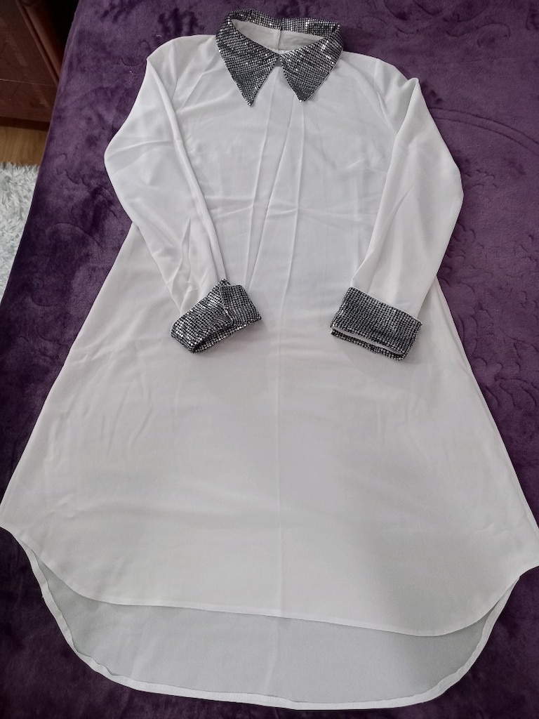 pul payetli abiye yazlık tunik - 4