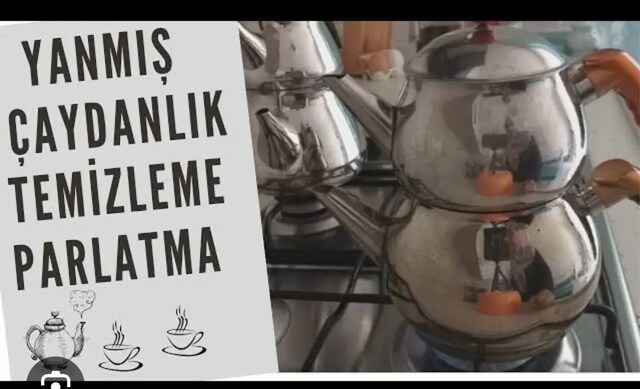 Çelik çaydanlık parlatma