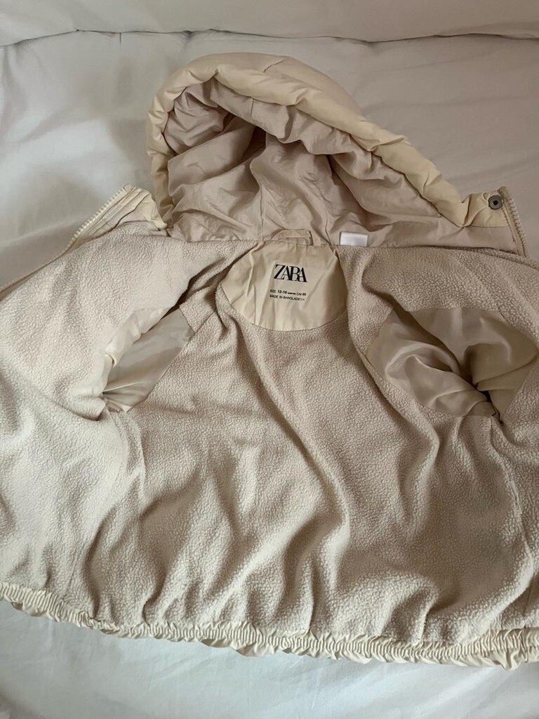 Zara Kız Bebek Krem Mont - 3
