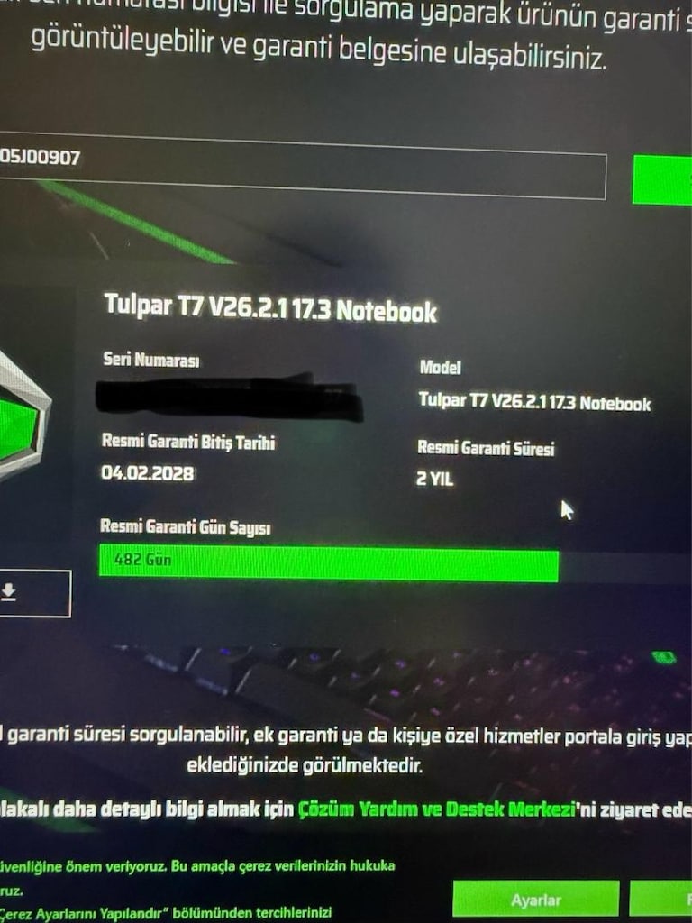 Monster Tulpar T7 RTX5060 17 Ay Garantili Gaming Laptop - 10