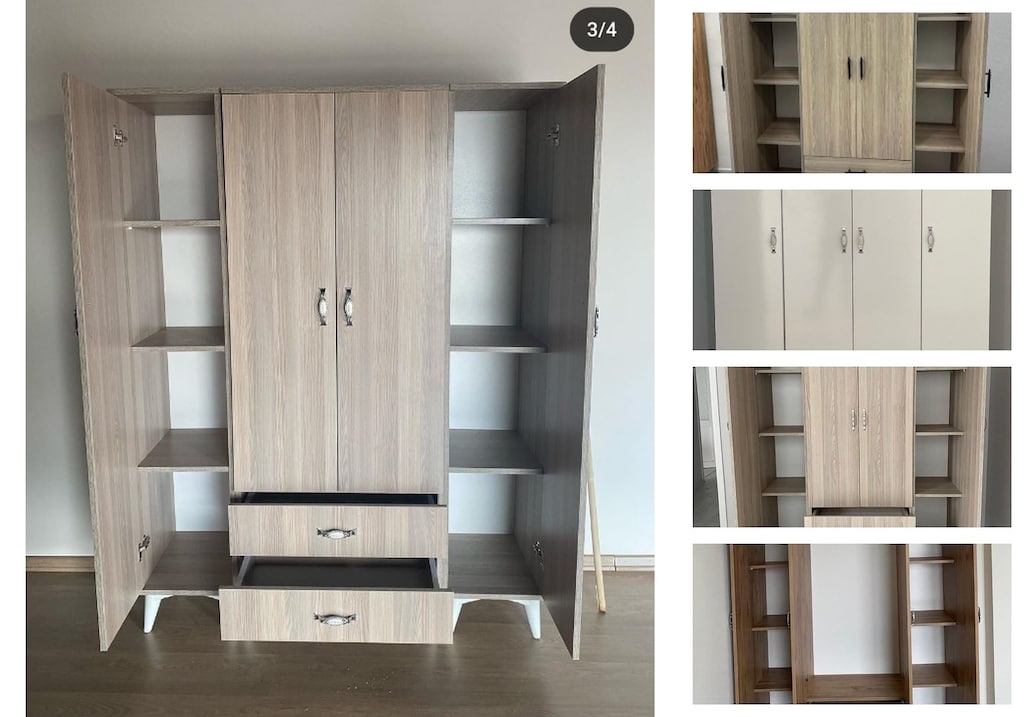 4 kapaklı elbise dolabı hhvegsvgmg - 3