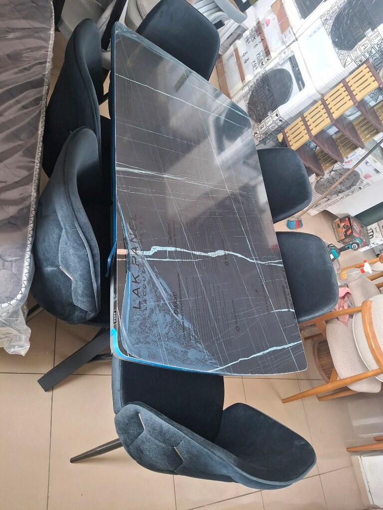 yemek masası mdf açılır cilalı masa kontrat gövde sandalye - 2