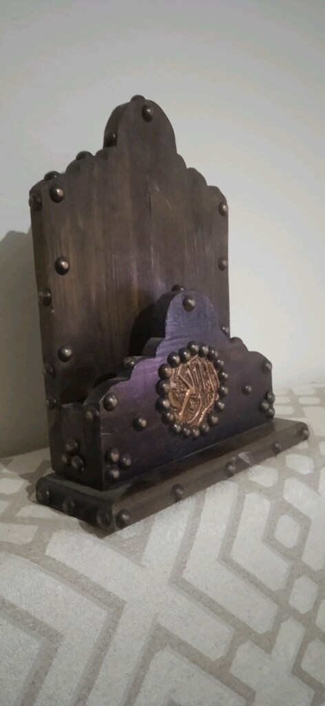 26x32 CM BAKIR RÖLYEFLİ METAL PERÇİNLİ ELYAPIMI KUR'ANI KERİM ASKILIĞI - 3