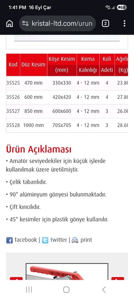 Yapı market fayans kesme makinası - 2