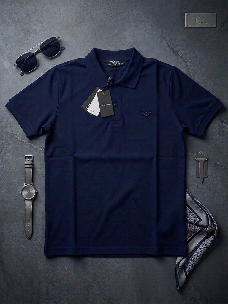 Lacivert Polo Yaka T-shirt