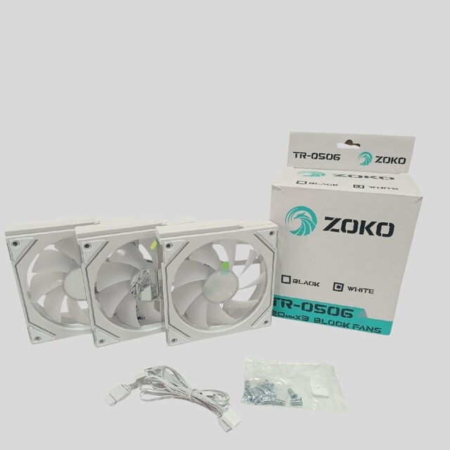 SIFIR ZOKO TR-0506 3X120MM ARGB BLOCK BEYAZ FAN SET