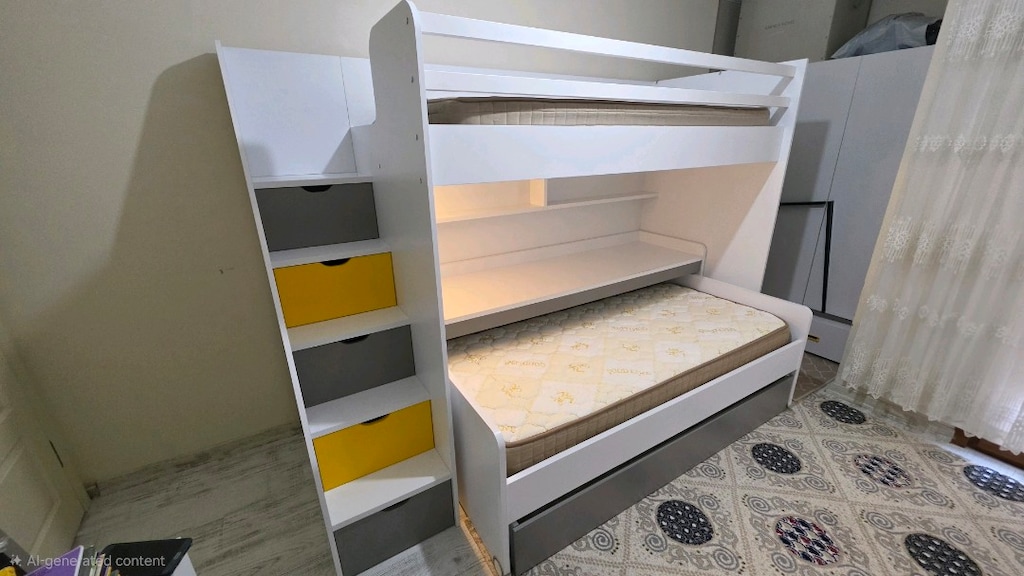 Almila Ranza + Yavru Karyola + Büyük Çalışma Masası - 5
