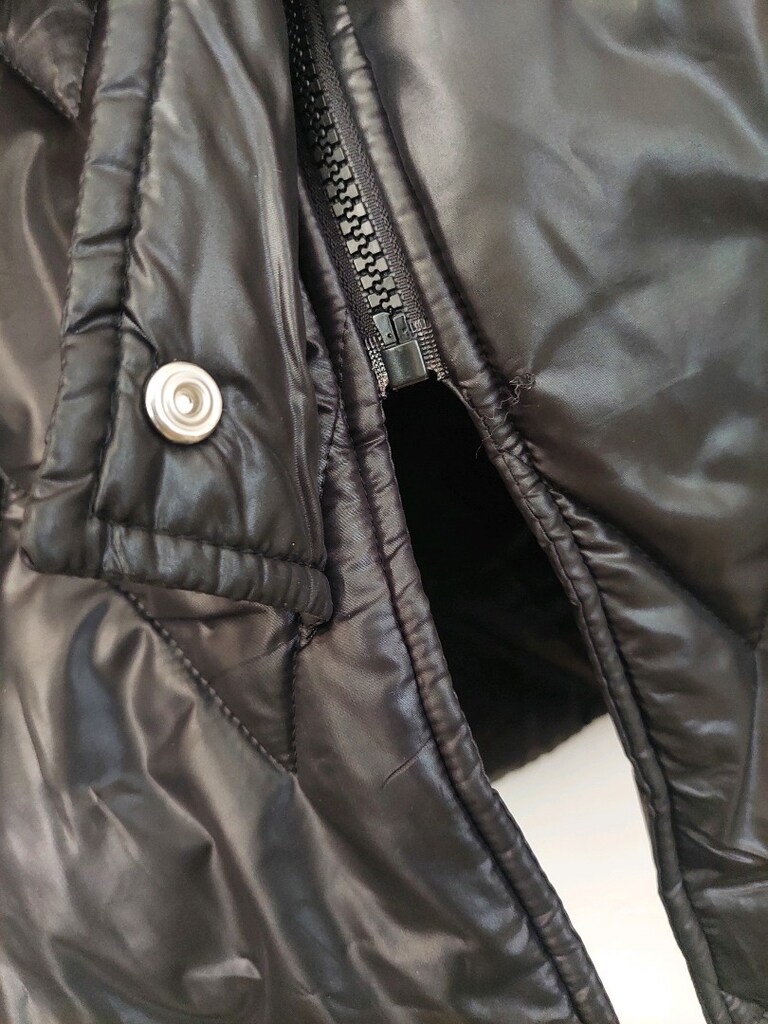İkoll kürk detaylı kapitone desen mont - 9