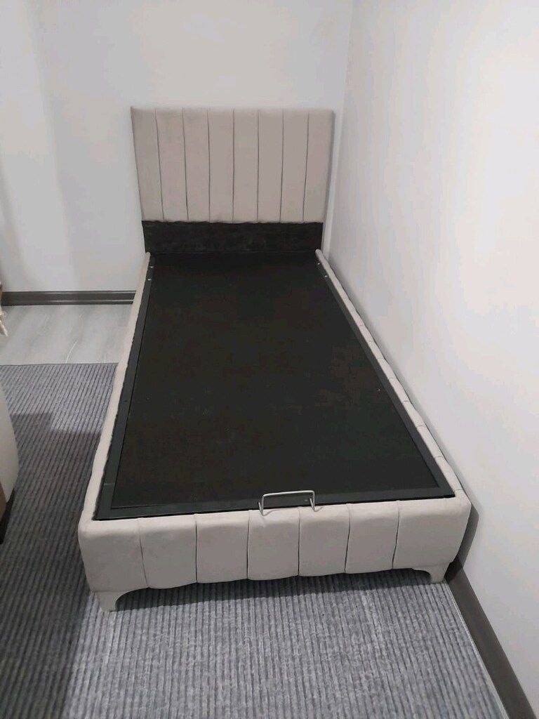 tek kişilik yatak baza başlık 3lü set - 4