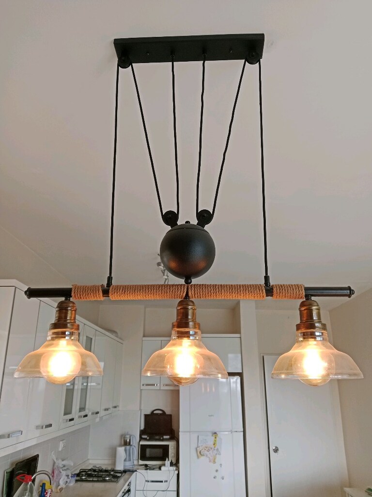 Özel led ampullü 2 tane avize - 3