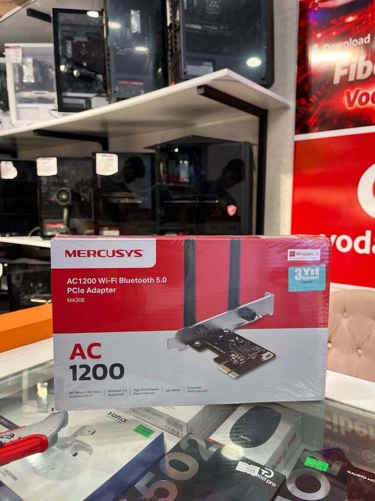 NİTRO BİLİŞİM’DEN MERCUSYS AC1200 Wi-Fi + Bluetooth 5.0 PCIe ADAPTÖR - 3