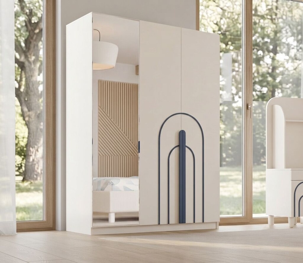 Sıfır ,%100 MDF - Çocuk / Genç Odası 3 Kapılı Gardırop - Aytaşı - 2