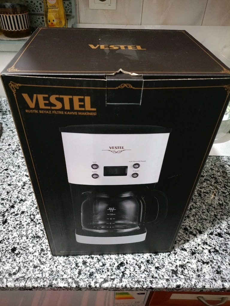 VESTEL RUSTİK BEYAZ FİLTRE KAHVE MAKİNESİ NOT: SIFIR ÜRÜNDÜR - 10