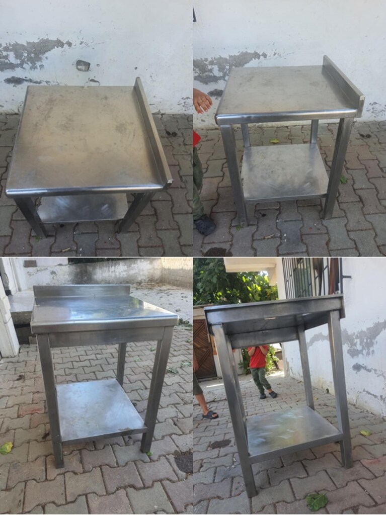 Krom paslanmaz tezgah 1 adet ürün dosta gider ürün temiz ve sağlamdır - 3