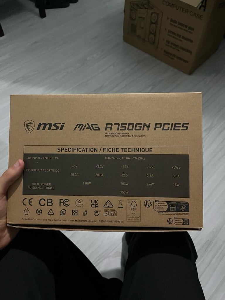 MSİ MAG A750GN 80+GOLD psu sıfırdan farksız - 2