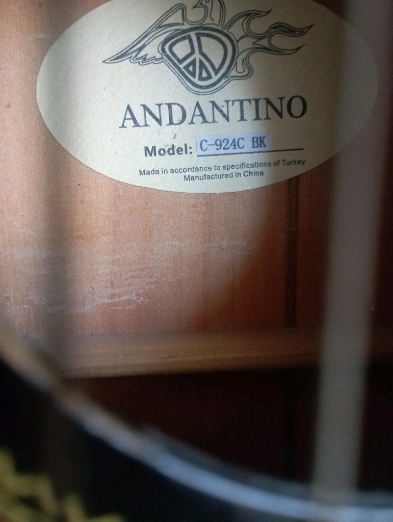 Siyah Cutaway Elektro Klasik Gitar - Andantino C-924C - 3