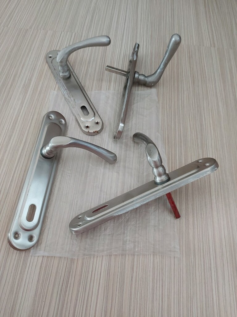 1 Takım Gümüş Kapı Kolu Takımı - 8