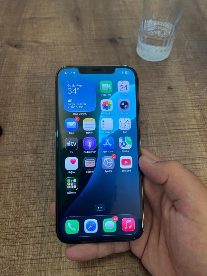 Acil satılık İphone 12 Pro max 128 Gb Çok temiz Cihaz - 5