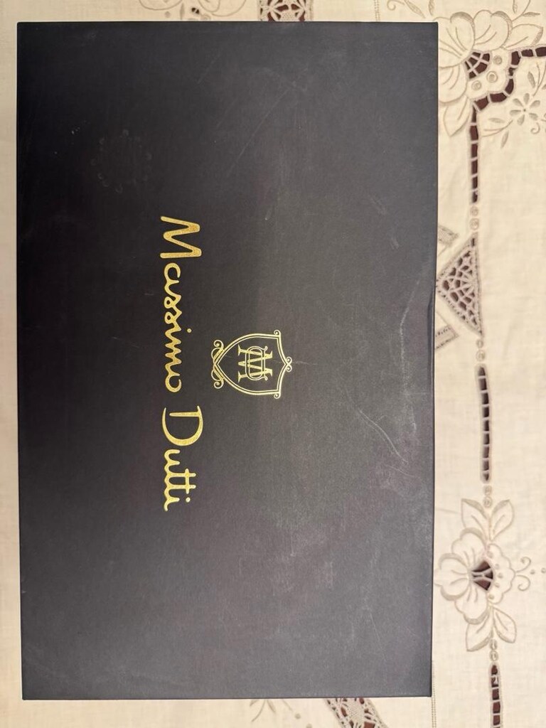 Massimo Dutti Lacivert Süet Bot Botin Seraje Azul - 7