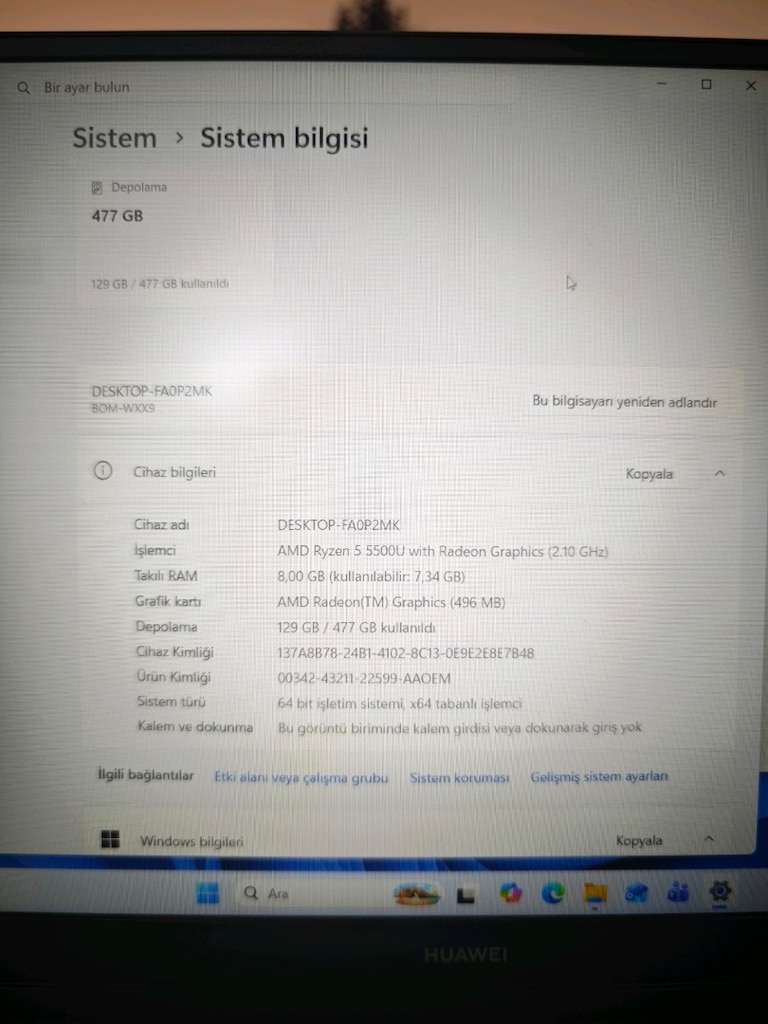HUAWEI GOLD MATEBOOK – TEMİZ VE ŞIK TASARIM (Metal kasa) - 4