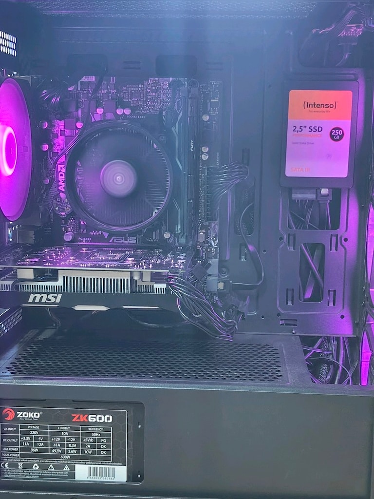 GTX 1650 RYZEN5 2600 16GB RAM 250 SSD OYUNCU KASAS I - 6