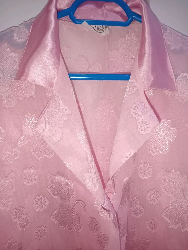 Kadın Pembe Midi Vintage Sabahlık, - 12