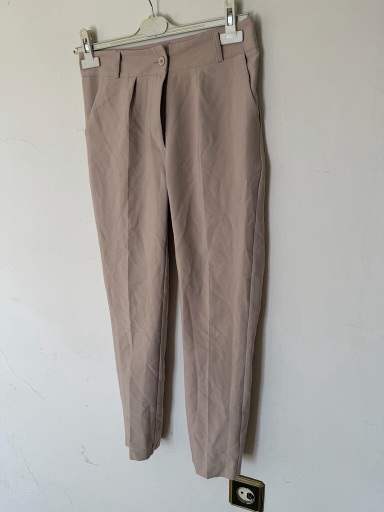 Krem Kadın Pantolon - 3