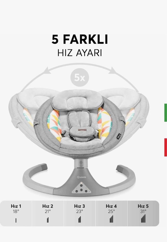 Elele Dormire Elektrikli Otomatik Sallanan Ana Kucağı - 3