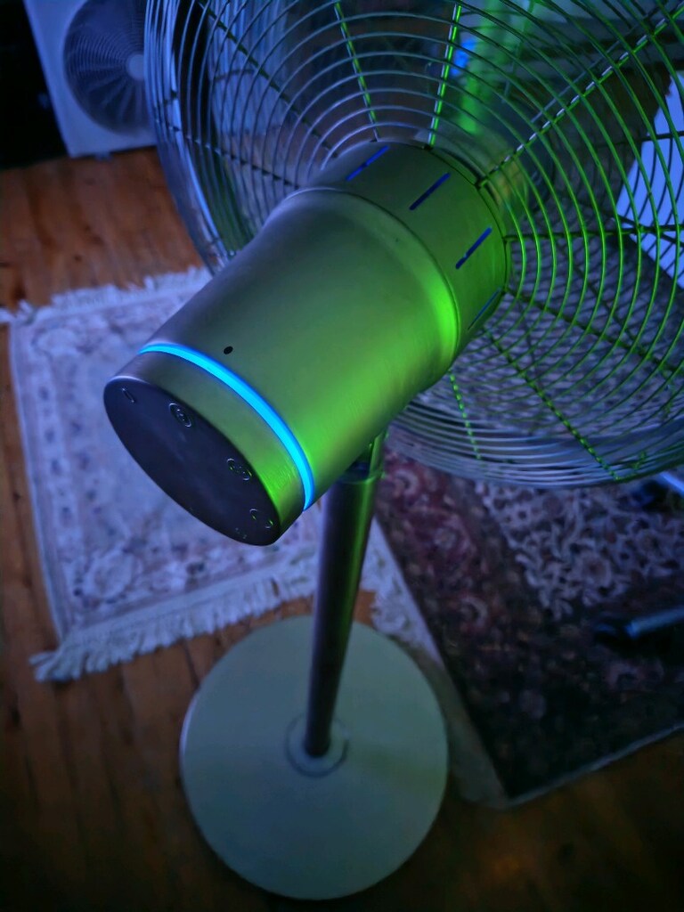 Vantilatör Sanayi tipi çelik pervane Led ışıklı Vantiratör fan - 8