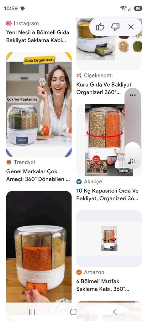 6 bölmeli kuru gıda bakliyat organizeri - 5