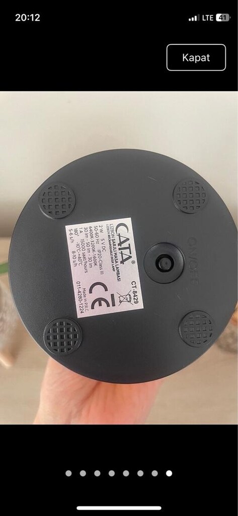 Cata 5 Adet CT-8429 Gold Masa Lambası - 7