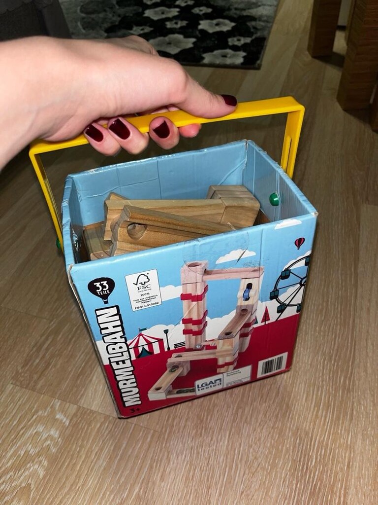 Ahşap Misket Yarış Pisti Oyuncak Seti - 5
