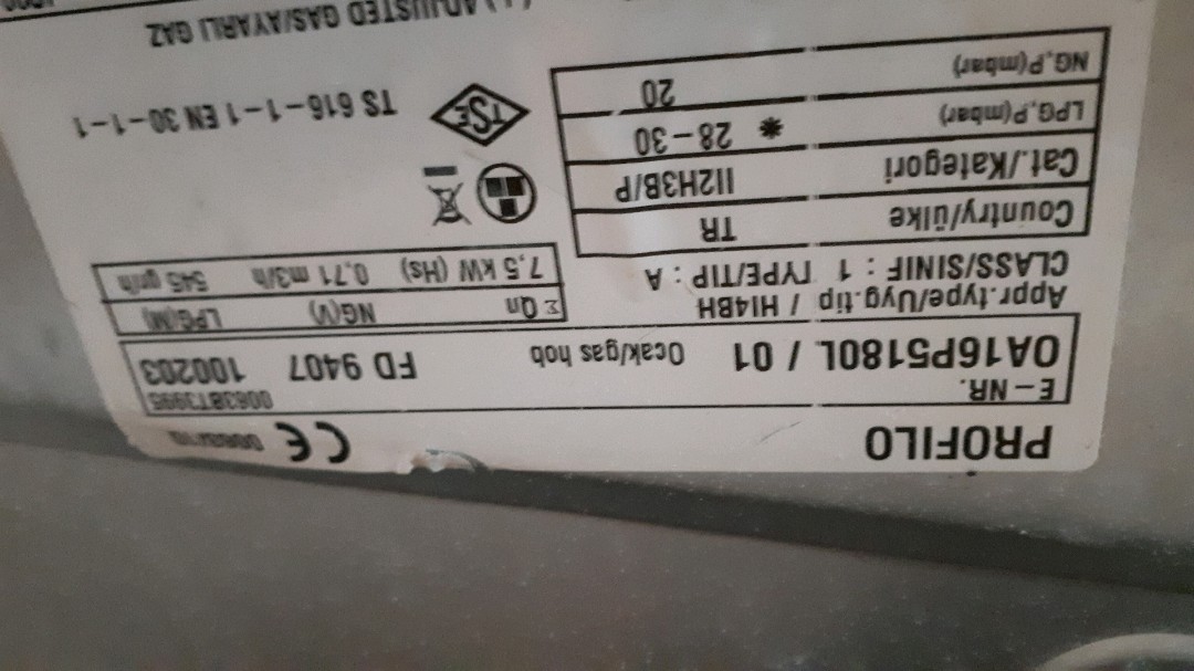 profilo gömme aygaz ocak parçaları sağlam durumda - 8