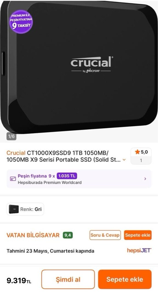 Taşınabilir SSD 1 TB - 4