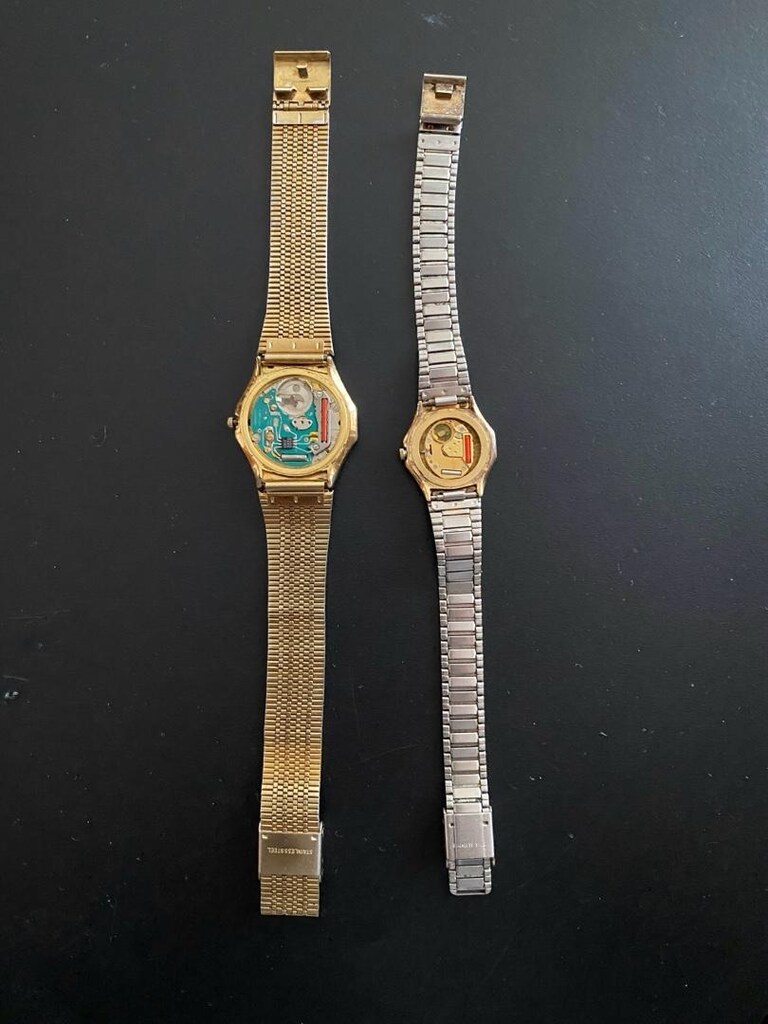 1988 Tarihli Vintage Slava Quartz Bayan ve Erkek Kol Saati. - 12